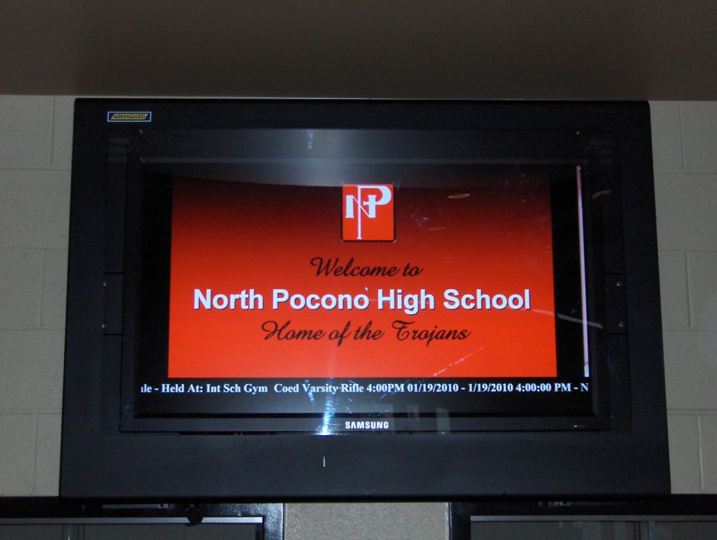 High school implementing digital signage