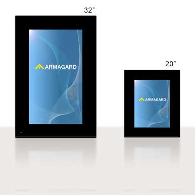 large and small digital signage posters side by side