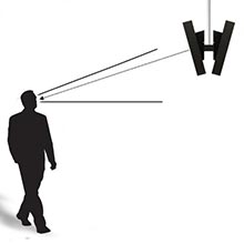 silhouette diagram of the optimum viewing angle for an outdoor screen used for advertising" title="outdoor-screen-viewing-angle