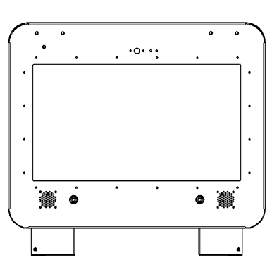 gas station tv unit front view